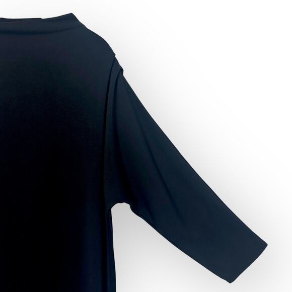 Women’s Stateside Anthropologie Supima Soft Midi Long Sleeve Dress L Black - Picture 2 of 7